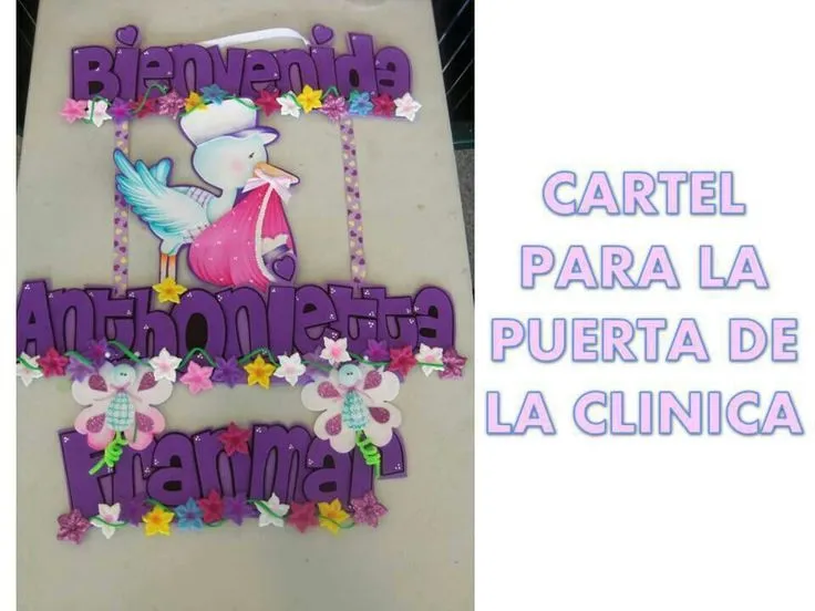 Bienvenido y Nombre en foami | Baby shower party | Pinterest