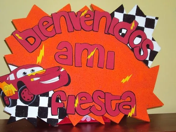 Bienvenidos a mi fiesta de cars en foami - Imagui