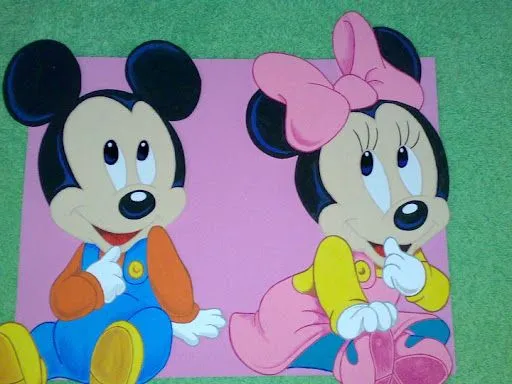 Bienvenidos con Mickey y Minnie Mouse en foami - Imagui