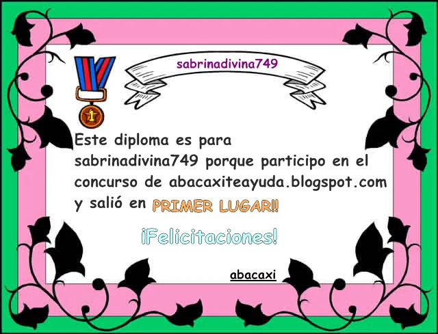 Bienvenidos a Panfu Abacaxi♥: Y los ganadores del concurso son.. Bienvenidos a Panfu Abacaxi♥: Y los ganadores del concurso son..
