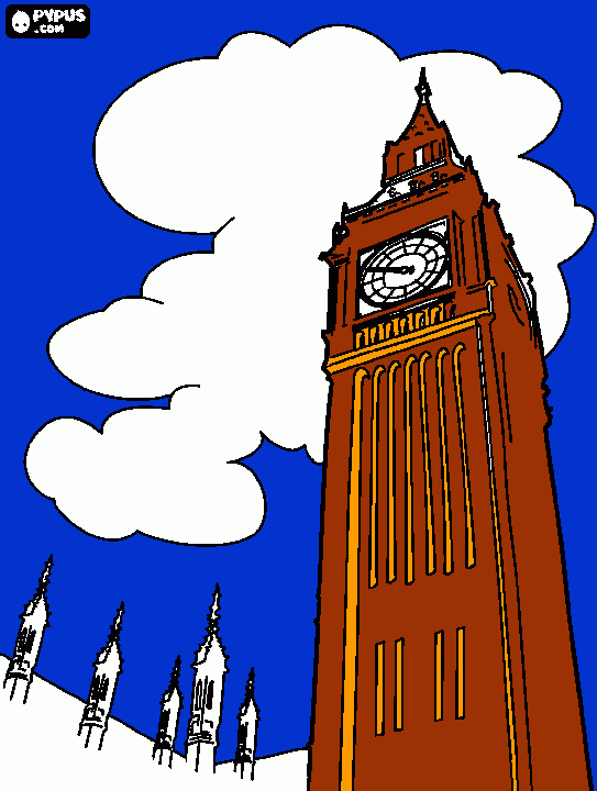 big ben para colorear, big ben para imprimir