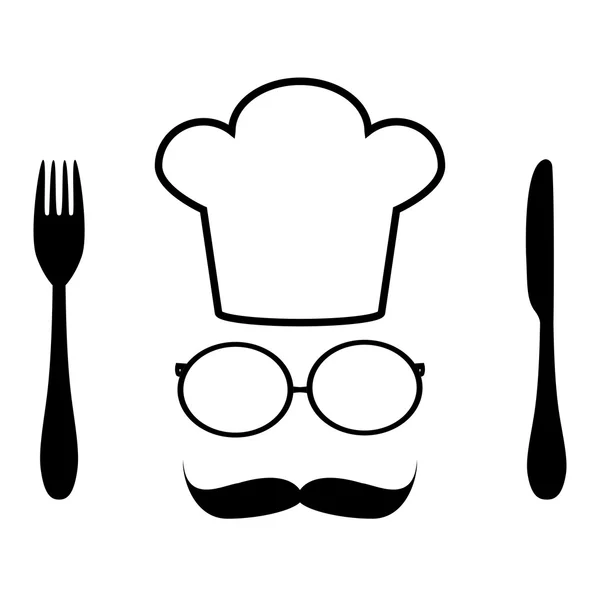 Bigote, gafas y gorro de chef — Vector stock © pavlentii #43766511 Bigote, gafas y gorro de chef — Vector stock © pavlentii #43766511