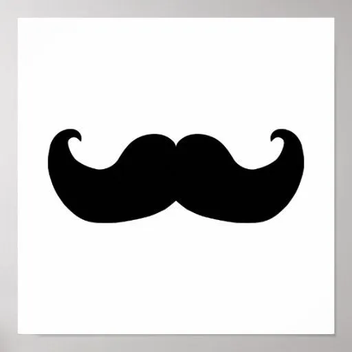 Bigote negro poster de Zazzle.