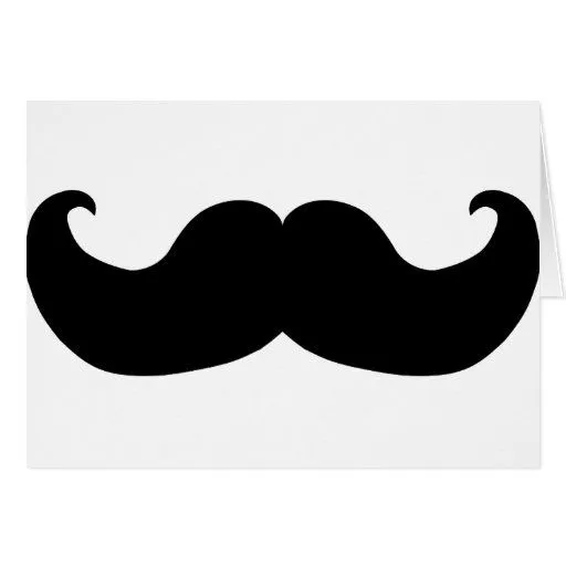 Bigote negro tarjetón de Zazzle.