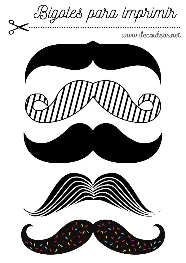 Bigotes para imprimir | Moldes de bigotes, Plantillas de bigote, Imprimir sobres Bigotes para imprimir | Moldes de bigotes, Plantillas de bigote, Imprimir sobres