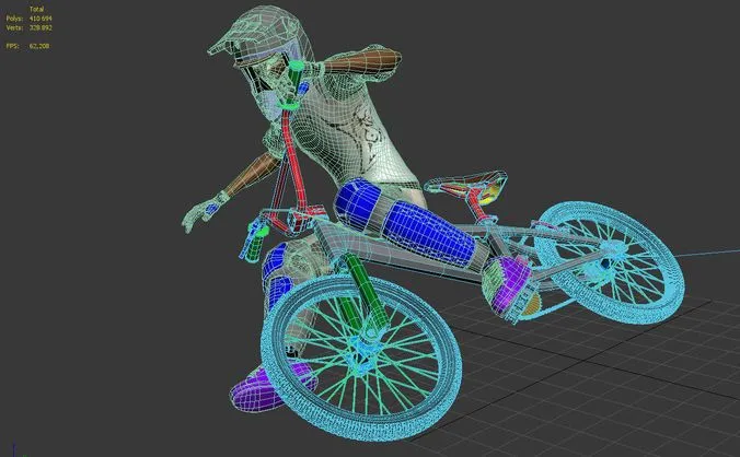 Biker - Rider - BMX 3D Model rigged .max .obj .fbx - CGTrader.com