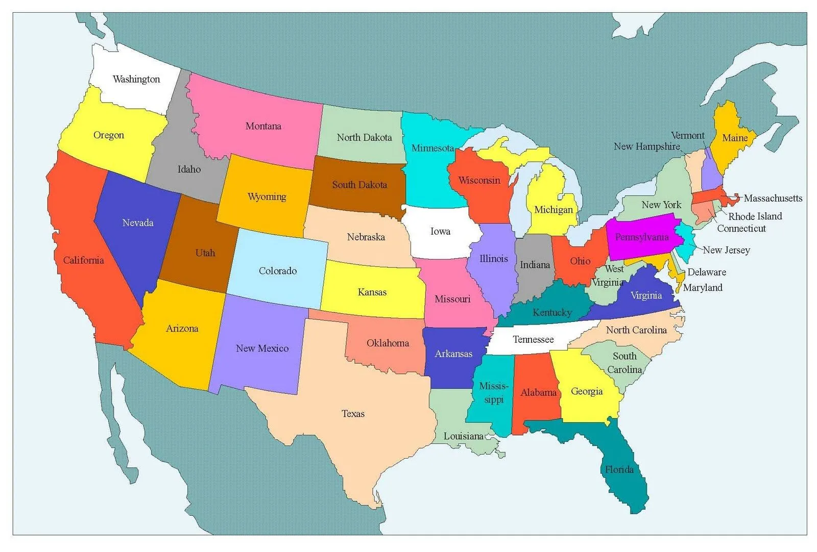 BILINGUAL AL-YUSSANA: USA MAP