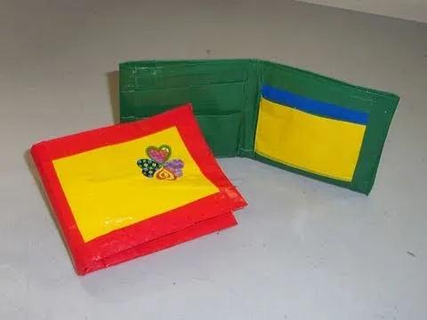 Cómo hacer billeteras con cinta adhesiva (pedido de 53ivette ... Cómo hacer billeteras con cinta adhesiva (pedido de 53ivette ...