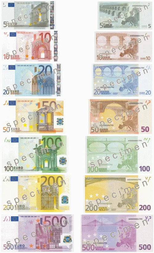Los billetes del euro | El Cedazo