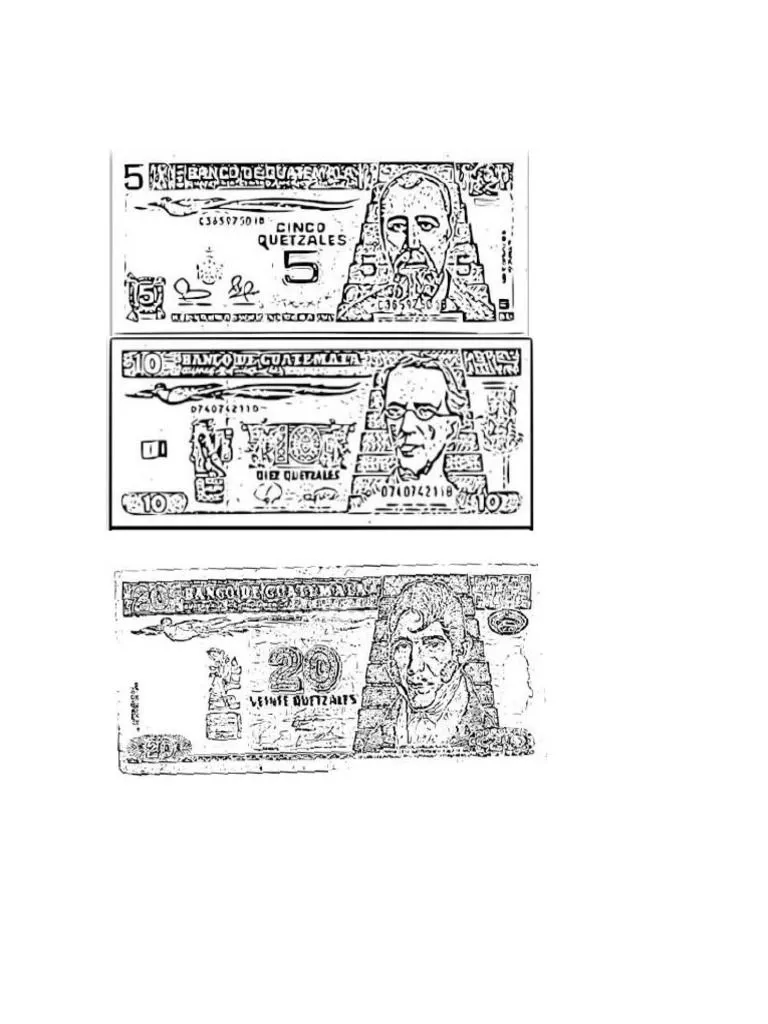 Billetes GT para Colorear | PDF