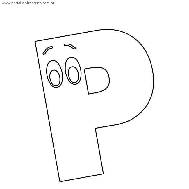 Desenhos - Letra P - Colorir e pintar - @ Desenhos Para Colorir Desenhos - Letra P - Colorir e pintar - @ Desenhos Para Colorir