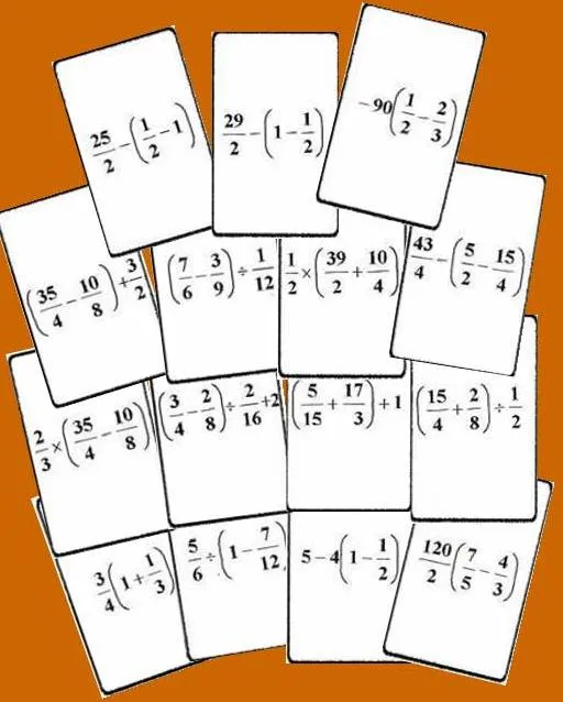 BINGO MATEMÁTICO DE OPERACIONES CON FRACCIONES: Nivel II | Juegos ... BINGO MATEMÁTICO DE OPERACIONES CON FRACCIONES: Nivel II | Juegos ...