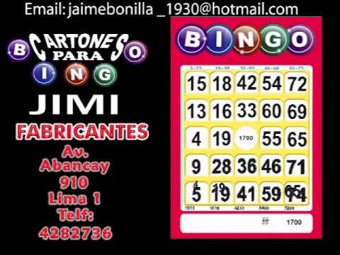 BINGOS CARTONES telf: 4282736 TARJETAS ALMANAQUES CALENDARIOS JIMI ... BINGOS CARTONES telf: 4282736 TARJETAS ALMANAQUES CALENDARIOS JIMI ...
