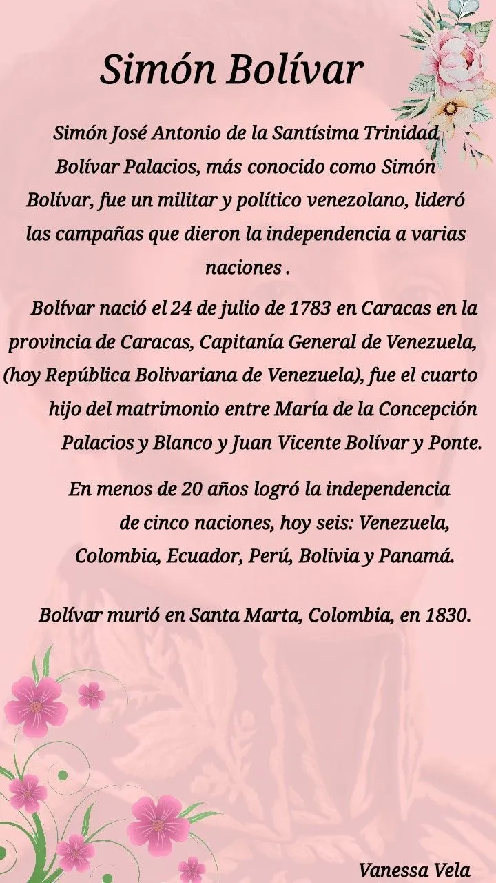 Biografía resumida de Simón Bolívar en 2023 | Simón bolívar, Natalicio de simon bolivar, Simones Biografía resumida de Simón Bolívar en 2023 | Simón bolívar, Natalicio de simon bolivar, Simones