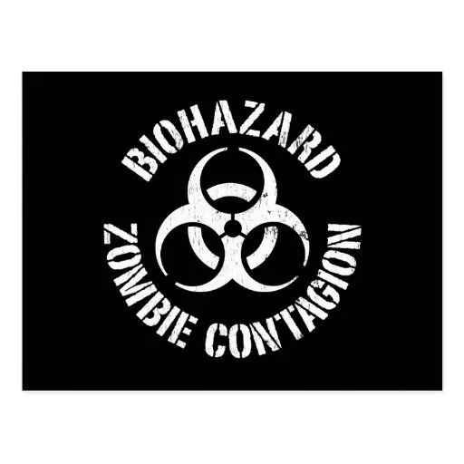 Biohazard: Zombie Contagion Postcard from Zazzle.