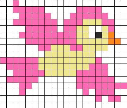 Bird Perler Bead Pattern | AVES (POLLITOS, PATOS, ETC) (punto de cruz…