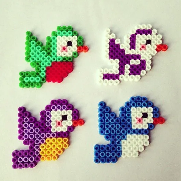Birds hama perler beads by piafandthepuffin | hama & pyssla ...