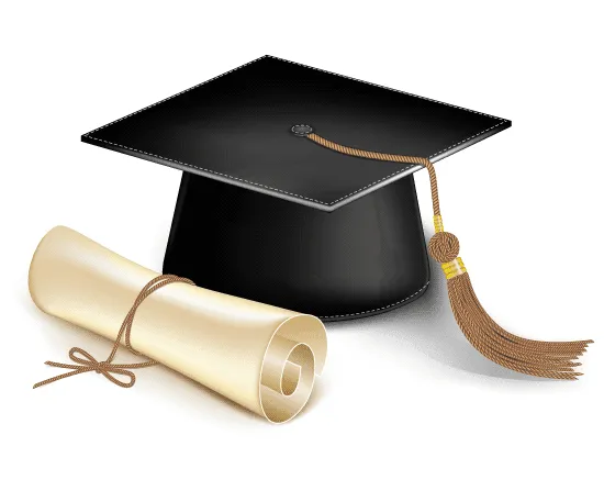 Birrete y diploma de graduación | Vector Clipart Birrete y diploma de graduación | Vector Clipart