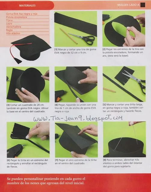 COMO HACER UN BIRRETE (sombrero de graduacion) - manualidades