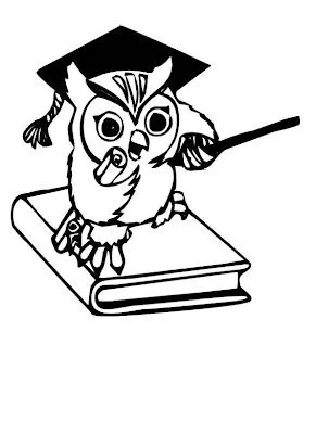 COLOREA TUS DIBUJOS: Búho con birrete y diploma para colorear COLOREA TUS DIBUJOS: Búho con birrete y diploma para colorear