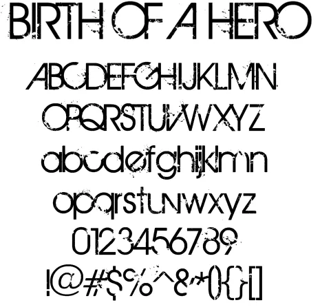 Birth of A Hero, un tipo de letra a tener en cuenta | Cosas sencillas