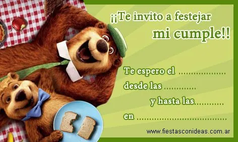 oso-yogy - Tarjetas de cumpleaños de oso-yogy oso-yogy - Tarjetas de cumpleaños de oso-yogy