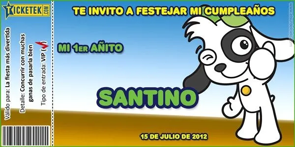 Birthday invitation card. Tarjeta invitación para cumpleaños tipo ...