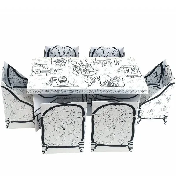 Birthday Party Table Set :: mesa de cartón para colorear | Soy yo ...