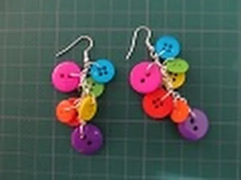 Bisuteria: Aretes de BOTONES! //Colección Be-different// - YouTube