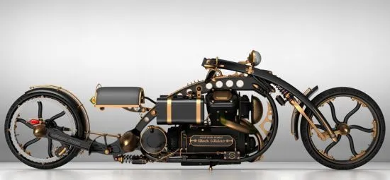 Black Widow steampunk chopper to scorch the road in style ... Black Widow steampunk chopper to scorch the road in style ...