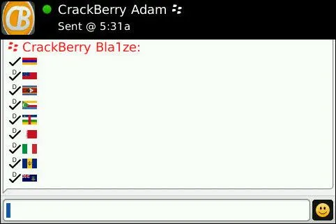 BlackBerry Messenger 5.0 Hidden Country Flags | CrackBerry. BlackBerry Messenger 5.0 Hidden Country Flags | CrackBerry.