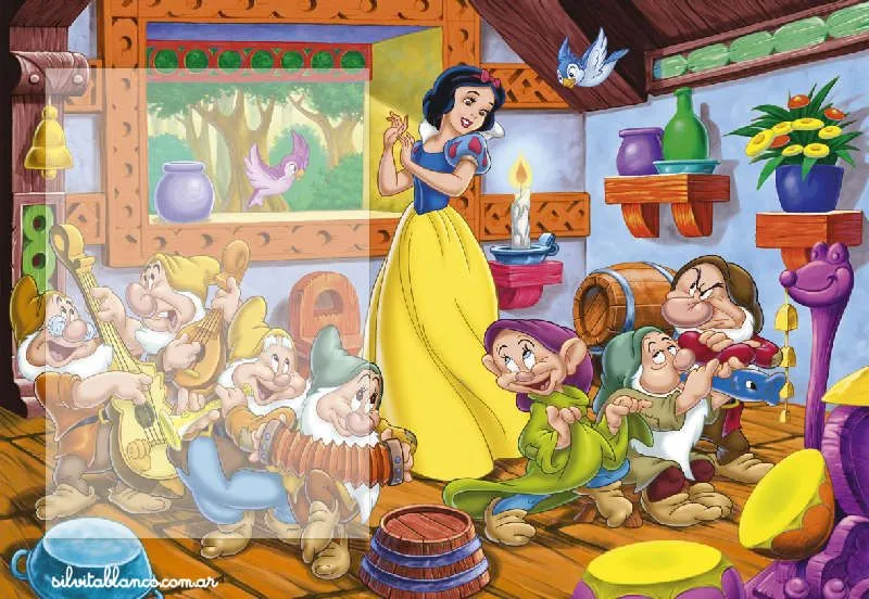 Blancanieves y los siete enanitos para realizar Invitaciones Postales Blancanieves y los siete enanitos para realizar Invitaciones Postales