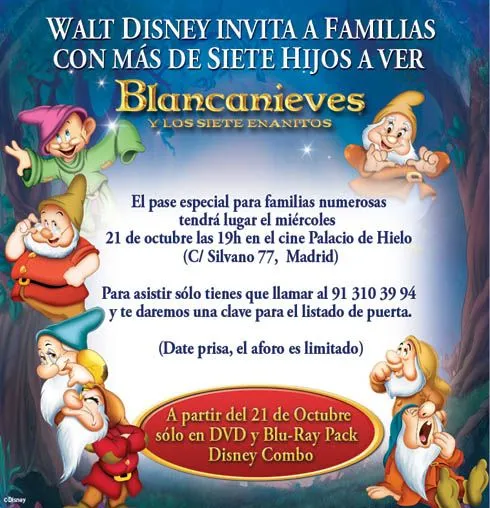 Tarjetas de invitación de blancanieves y los 7 enanitos - Imagui