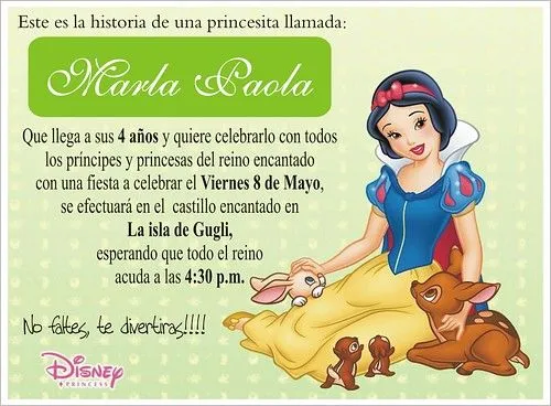 blancanieves invitación piñata | Flickr - Photo Sharing!