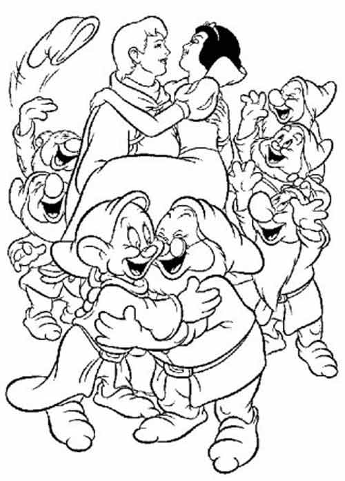 Dibujos infantiles, dibujo para colorear: Blancanieves, el ... Dibujos infantiles, dibujo para colorear: Blancanieves, el ...