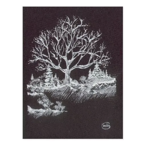 Blanco en el dibujo negro del paisaje del invierno grimpolas ...