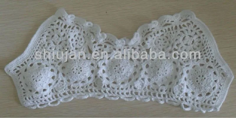 Blanco flor de ganchillo superior-Camisetas Tirantes ...