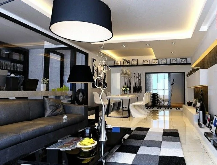 Blanco y negro: 50 ideas para el salón moderno - Blanco y negro: 50 ideas para el salón moderno -