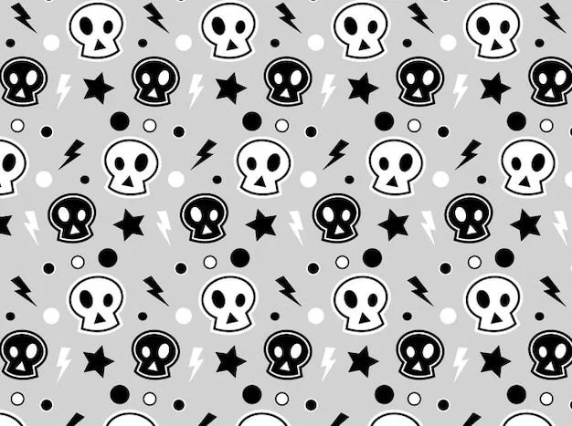 Blanco y negro calaveras bacground | Descargar Vectores gratis