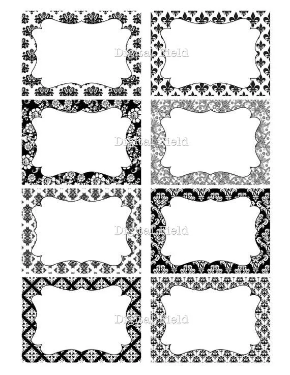 Blanco y negro Damasco & Floral diario digital por digitalfield