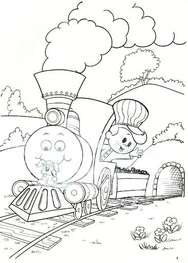 Pinto Dibujos: Tren para colorear