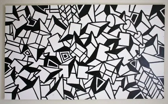 Blanco y negro ORIGINAL Minimalismo por ChrisRiggsArtGallery Blanco y negro ORIGINAL Minimalismo por ChrisRiggsArtGallery