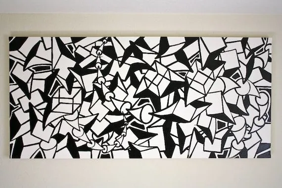 Blanco y negro ORIGINAL Minimalismo por ChrisRiggsArtGallery Blanco y negro ORIGINAL Minimalismo por ChrisRiggsArtGallery