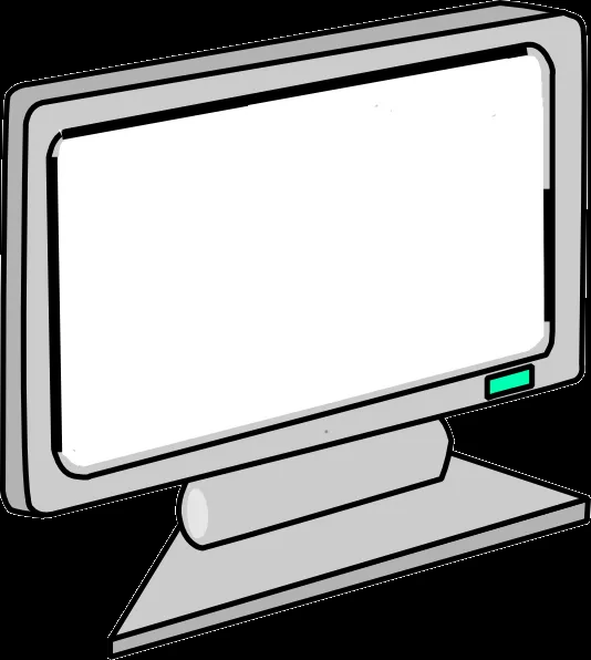 Blank Screen Computer Monitor clip art - vector clip art online ... Blank Screen Computer Monitor clip art - vector clip art online ...