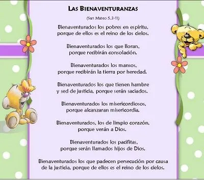Las 8 bienaventuranzas - Imagui