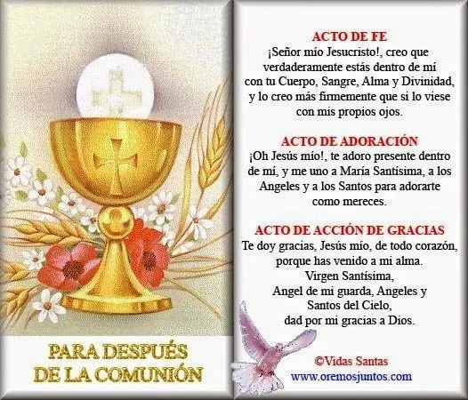 BLOG CATÓLICO GOTITAS ESPIRITUALES: ORACIONES PARA DESPUÉS DE LA ... BLOG CATÓLICO GOTITAS ESPIRITUALES: ORACIONES PARA DESPUÉS DE LA ...