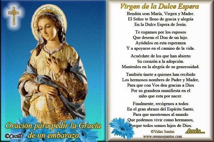 BLOG CATÓLICO NAVIDEÑO: ORACIÓN A LA VIRGEN MARÍA PARA UN EMBARAZO ... BLOG CATÓLICO NAVIDEÑO: ORACIÓN A LA VIRGEN MARÍA PARA UN EMBARAZO ...