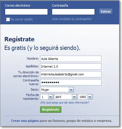 blog de como crear una cuenta de facebook