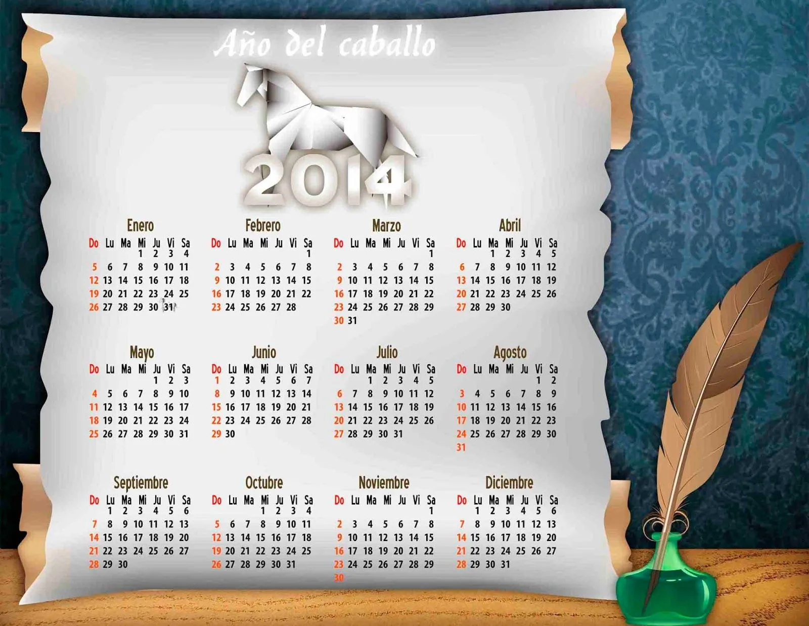 El blog del diseñador gráfico***: Calendario 2014 en un pergamino