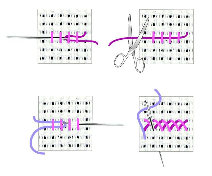 El blog de Dmc: Aprende punto de cruz